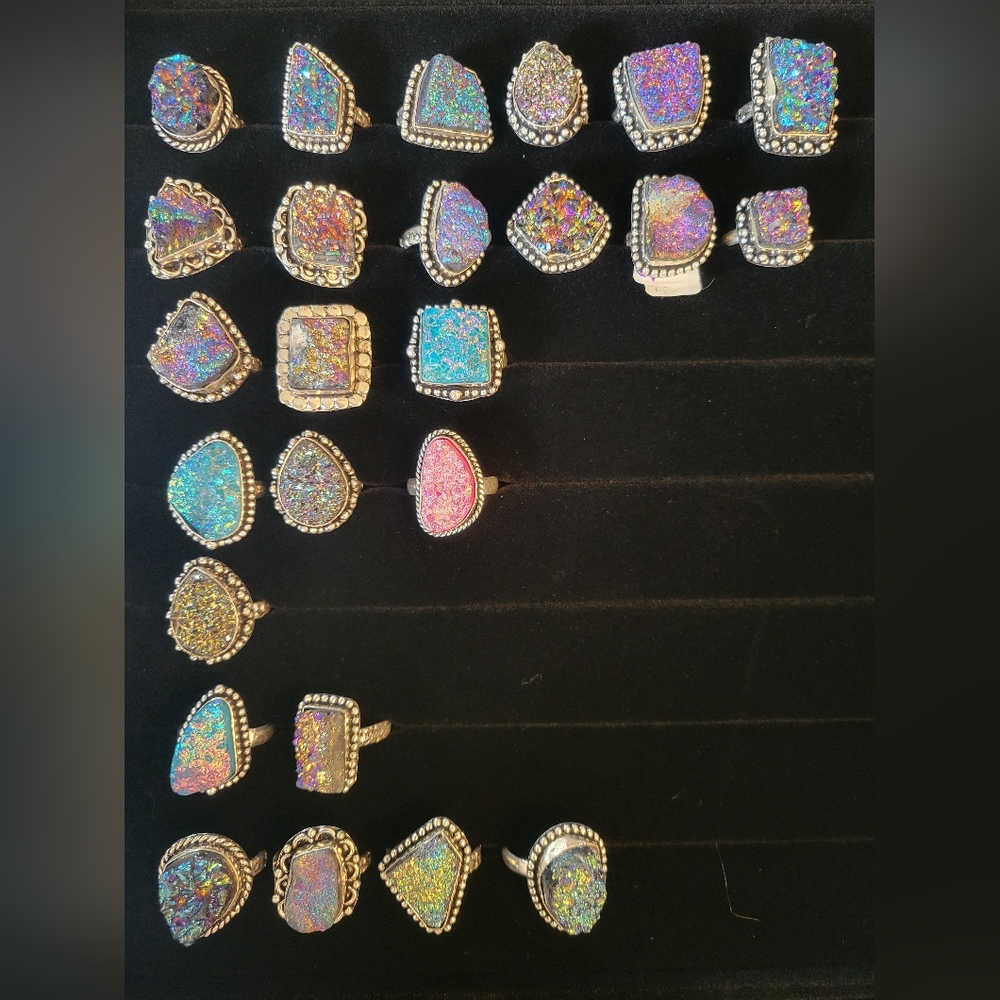 Druzy Gemstone Rings